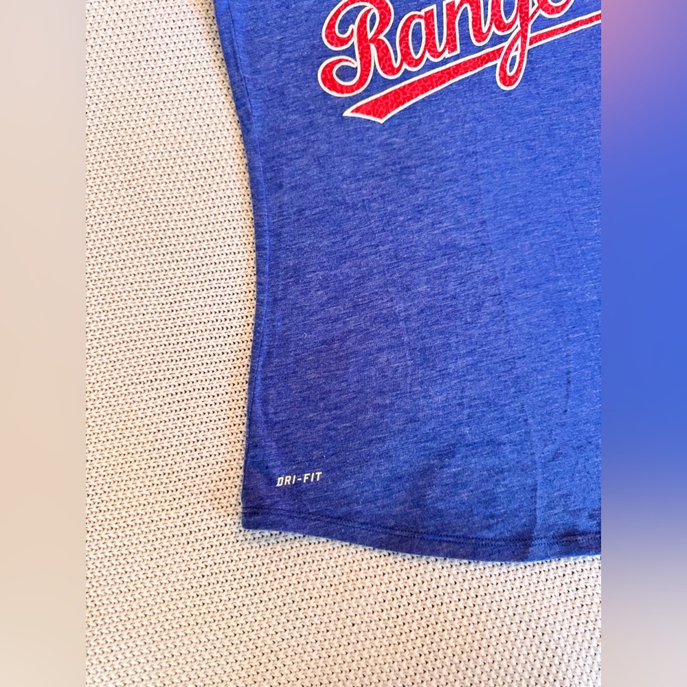 NIKE Dry Fit Texas Rangers Baseball MLB Blue & Red Tank Top - Picture 4 of 10